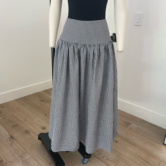 Tularosa Dresses & Skirts - Tularosa Black and White Checkered A-Line Skirt
